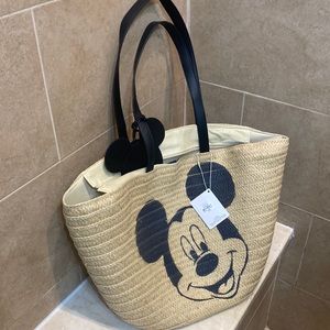 NWT Mickey straw tote